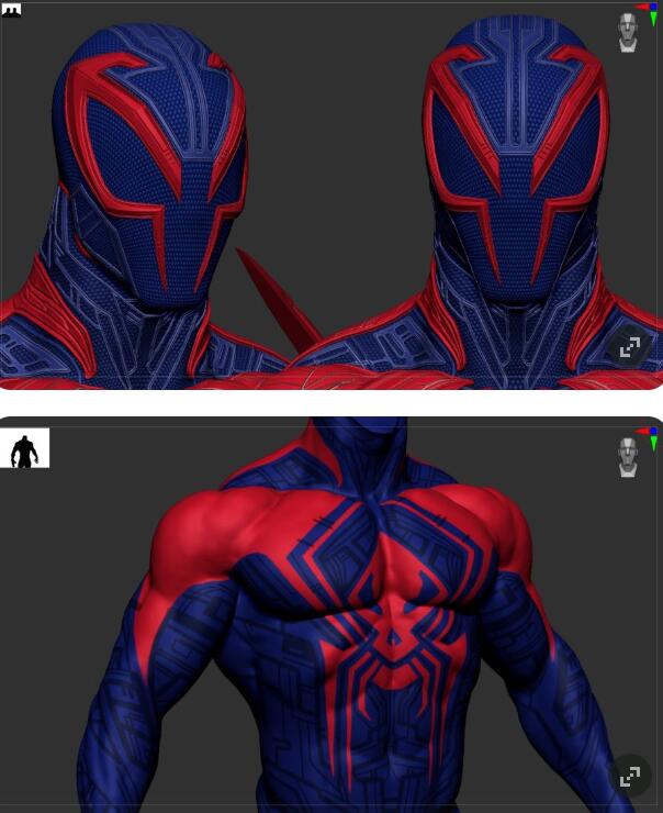 蜘蛛侠2099zbrush建模风格化