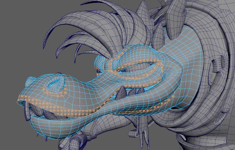 Stego战士3D建模maya绘制多边形