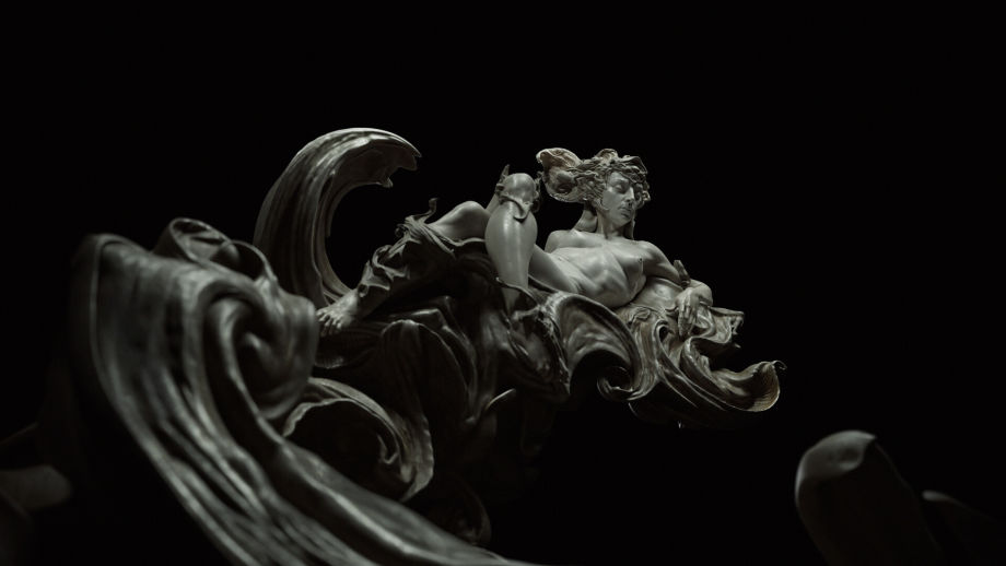 Dream Reader 雕像,ZBrush教程,Blender教程