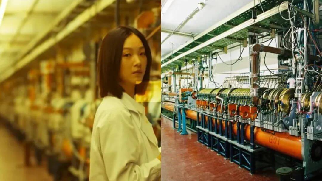 左：《三体》电视剧  右：北京正负电子对撞机  来源：中科院高能所