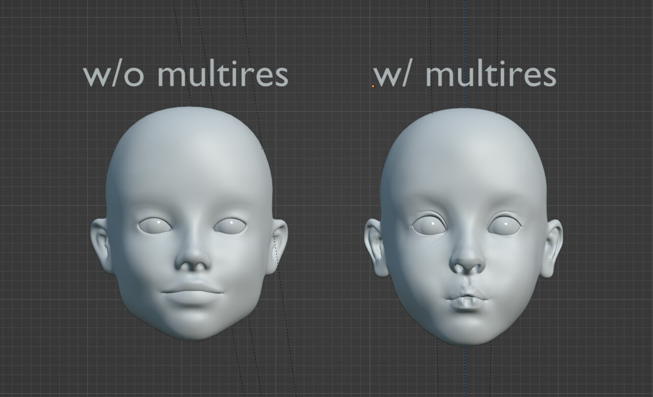 Multires修改器雕刻