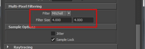  Filter Size 和 Filter type 调整