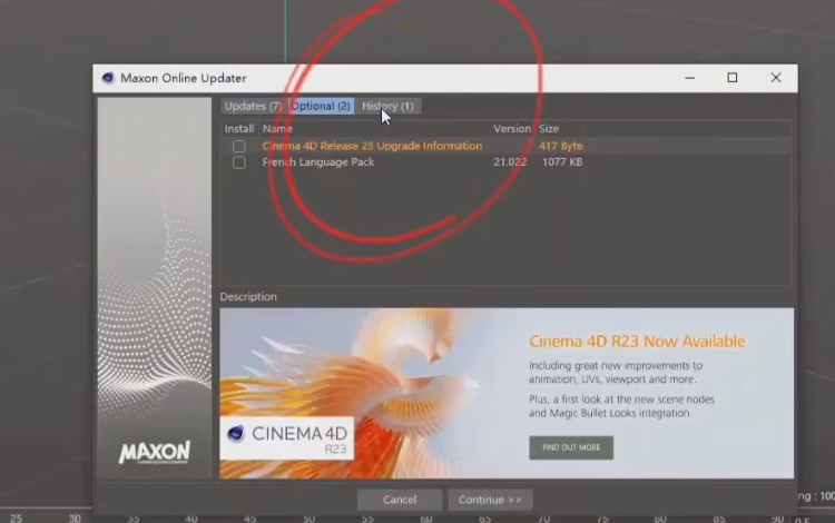 C4D安装中文语言包