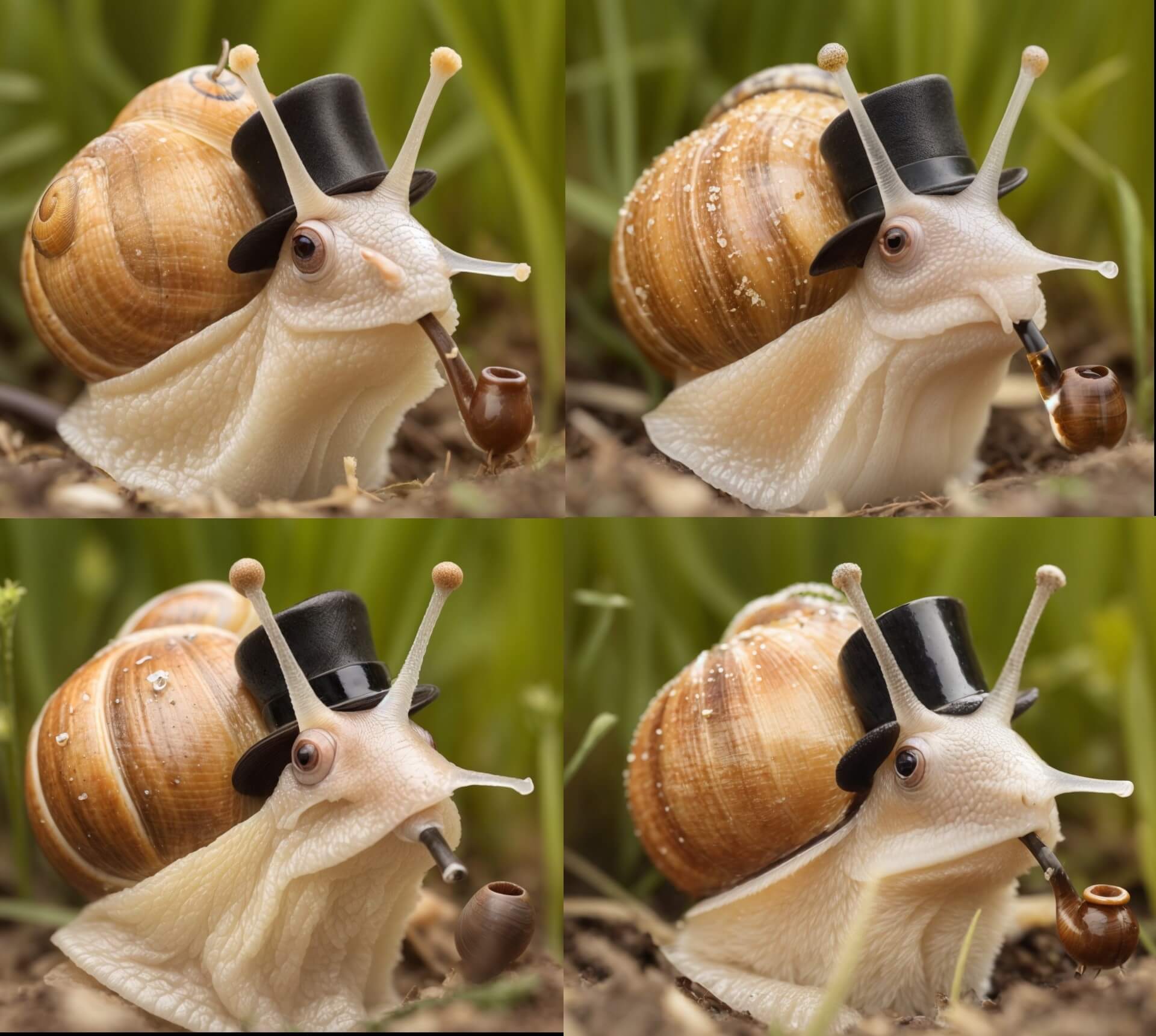 AIGC的蜗牛参考图 