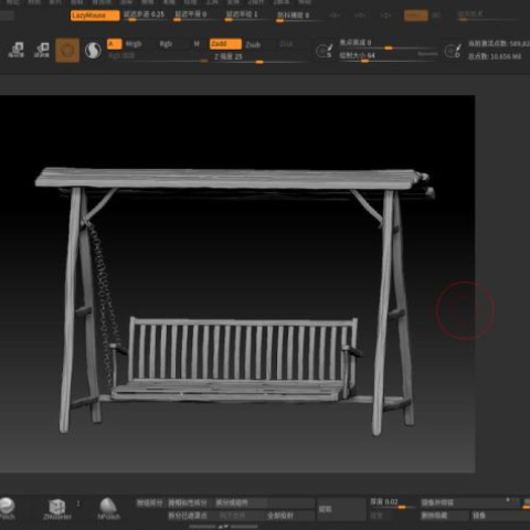 3dmax秋千模型渲染