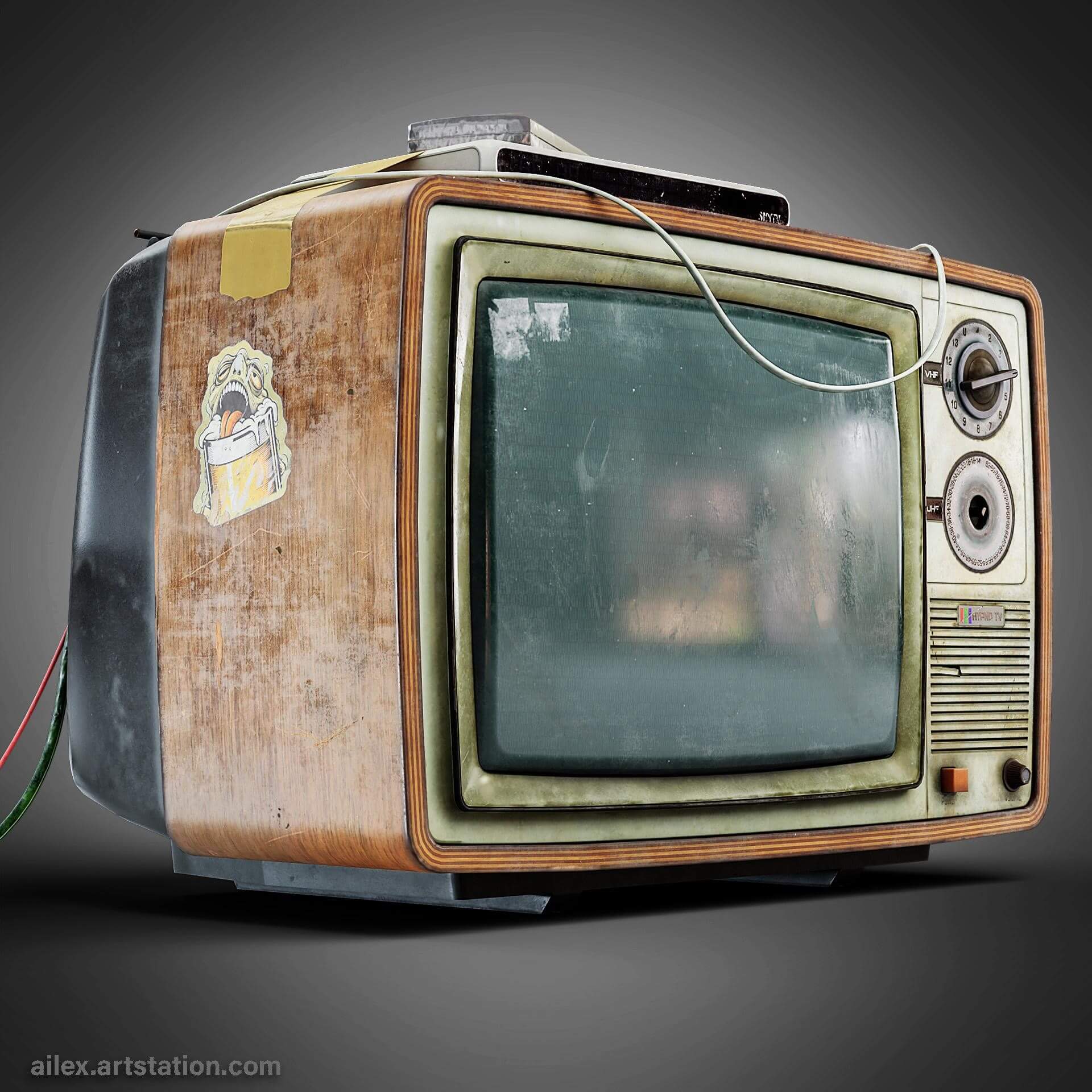 Blender制作一个老旧的便携电视机