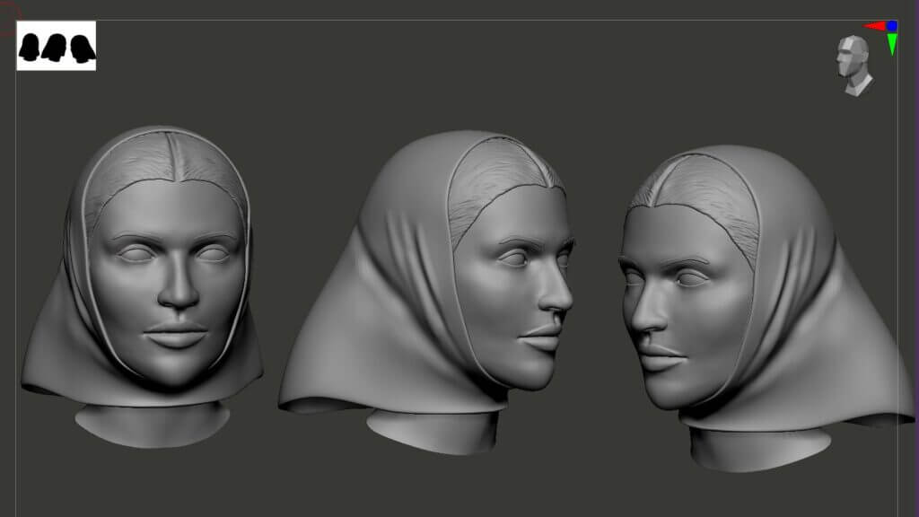 Zbrush初步雕刻面部