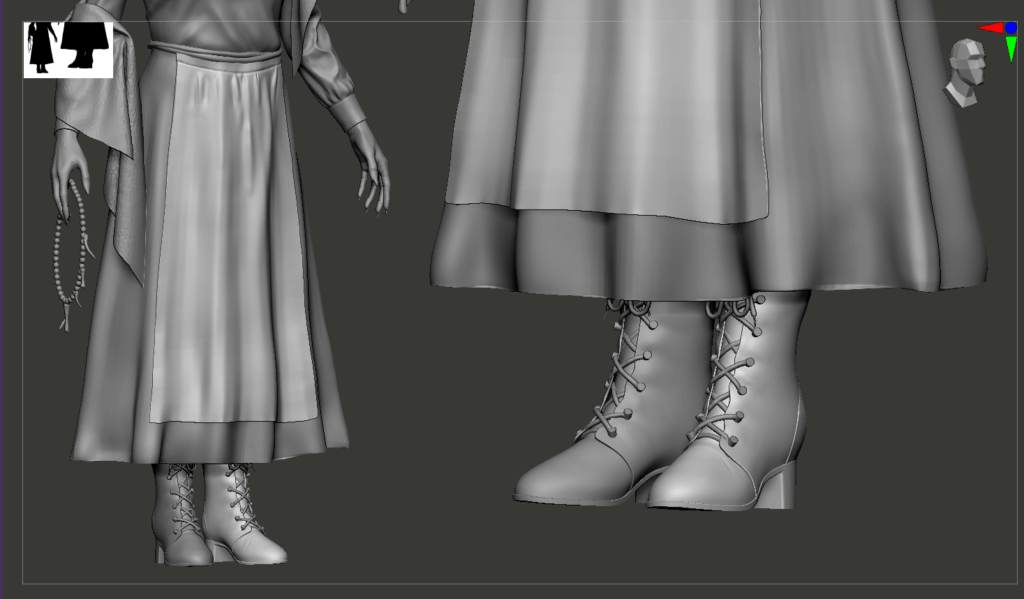 Zbrush衣服雕刻