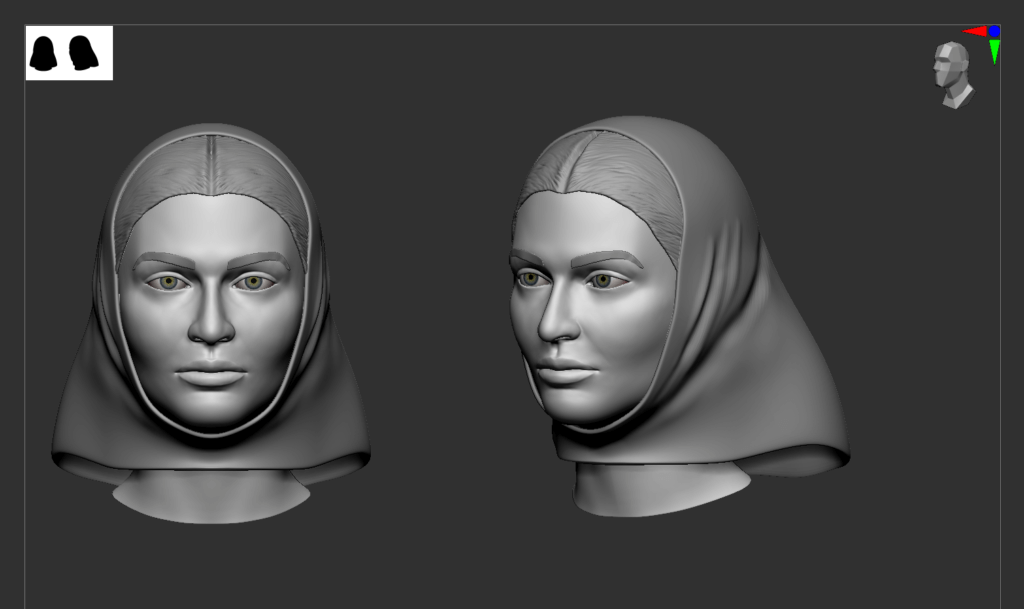 Zbrush初步雕刻面部